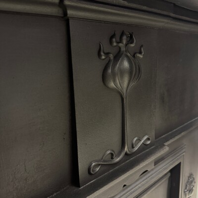 Antique Tiled Cast Iron Combination Fireplace