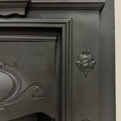 Antique Tiled Cast Iron Combination Fireplace