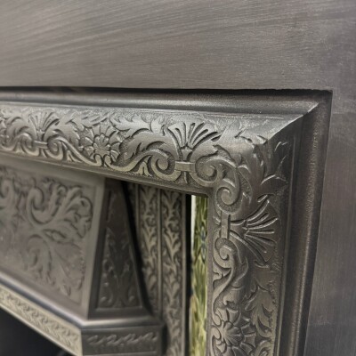 Antique Victorian Fireplace Insert With Josiah Wedgwood Tiles