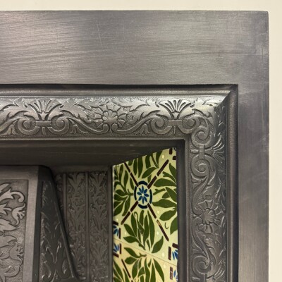 Antique Victorian Fireplace Insert With Josiah Wedgwood Tiles