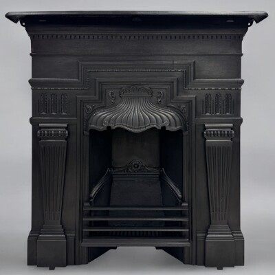 Antique Cast Iron Combination Fireplace