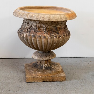 Antique Cast Terracotta Stone Urn | G Jennings