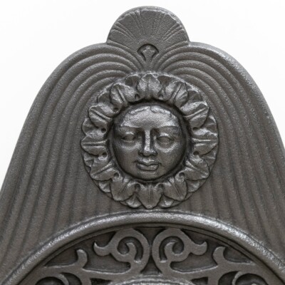 Large Antique Arts & Crafts Fire Basket with Finials