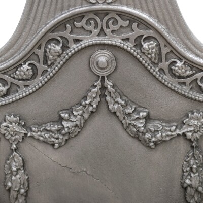 Large Antique Arts & Crafts Fire Basket with Finials