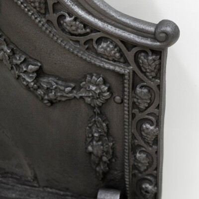 Large Antique Arts & Crafts Fire Basket with Finials