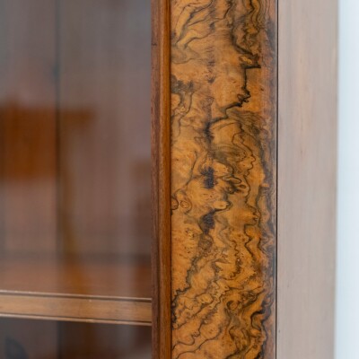 Antique Victorian Burr Walnut Dresser | Glazed Display Cabinet