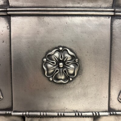 Antique Cast Iron Art Nouveau Combination Fireplace