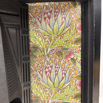 Antique Victorian Cast Iron Floral Tiled Fireplace Insert