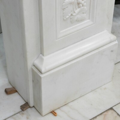 Imposing Victorian Statuary Marble Carved Corbel Chimneypiece