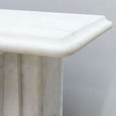 Imposing Victorian Statuary Marble Carved Corbel Chimneypiece