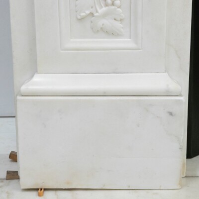 Imposing Victorian Statuary Marble Carved Corbel Chimneypiece
