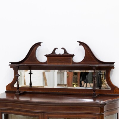 Antique Edwardian Inlaid Mahogany Display Cabinet