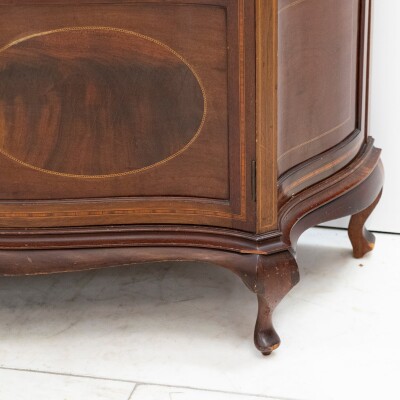 Antique Edwardian Inlaid Mahogany Display Cabinet