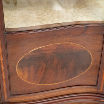 Antique Edwardian Inlaid Mahogany Display Cabinet