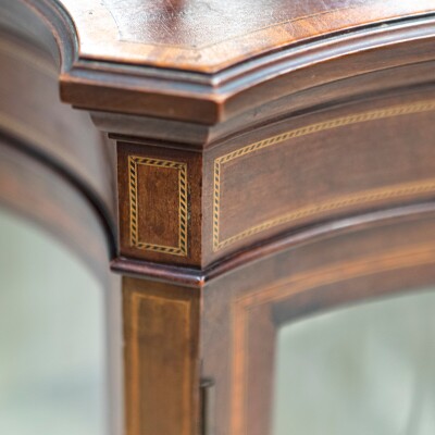 Antique Edwardian Inlaid Mahogany Display Cabinet