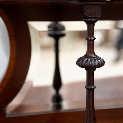 Antique Edwardian Inlaid Mahogany Display Cabinet