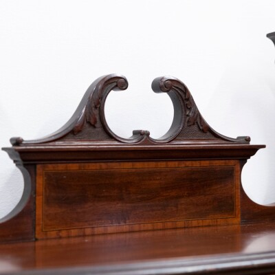 Antique Edwardian Inlaid Mahogany Display Cabinet