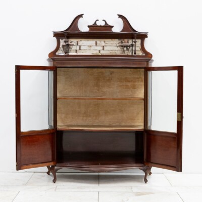 Antique Edwardian Inlaid Mahogany Display Cabinet