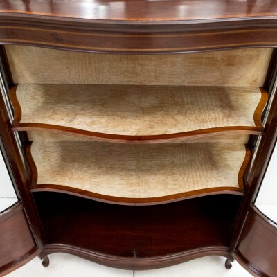 Antique Edwardian Inlaid Mahogany Display Cabinet