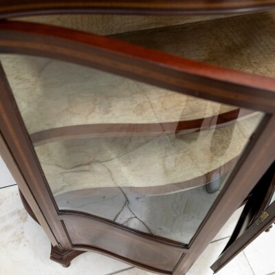 Antique Edwardian Inlaid Mahogany Display Cabinet