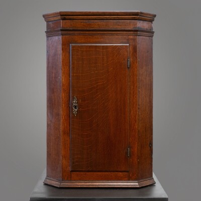 Antique Early 19th Century Oak Corner Cupboard