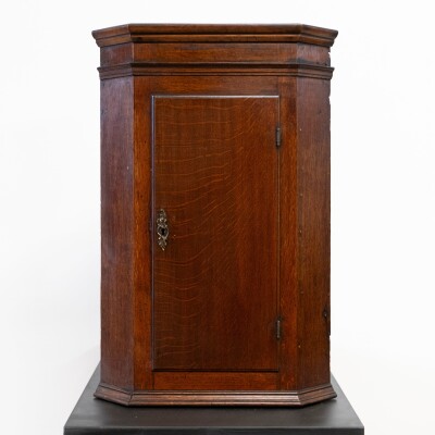 Antique Early 19th Century Oak Corner Cupboard