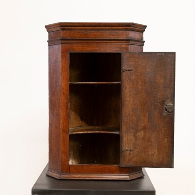 Antique Early 19th Century Oak Corner Cupboard