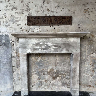 Antique Stone Fireplace