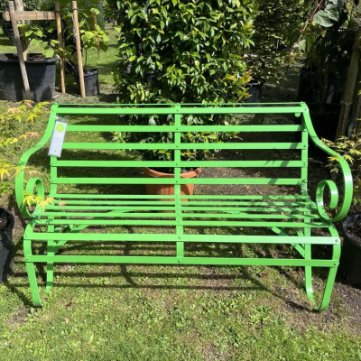 New: Small metal garden bench
