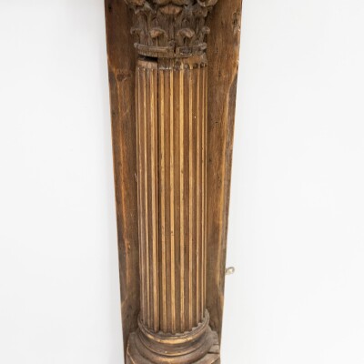 Antique Carved Oak & Pine Jacobean Style Fireplace Surround