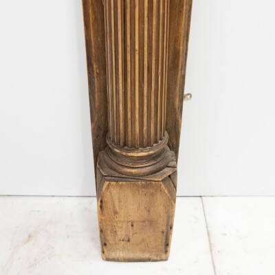 Antique Carved Oak & Pine Jacobean Style Fireplace Surround