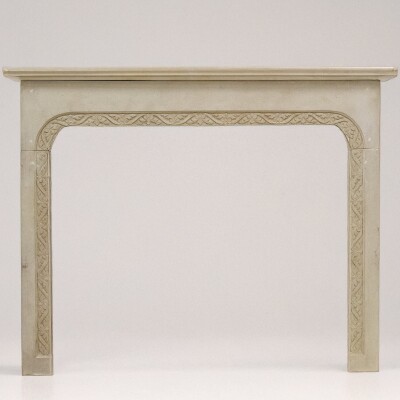 Antique Carved Stone Architectural Fireplace Surround