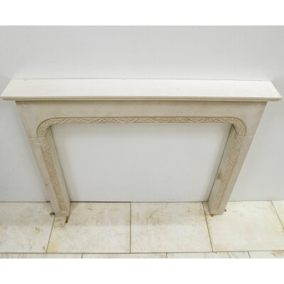 Antique Carved Stone Architectural Fireplace Surround