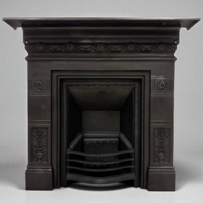 Antique Cast Iron Combination Fireplace