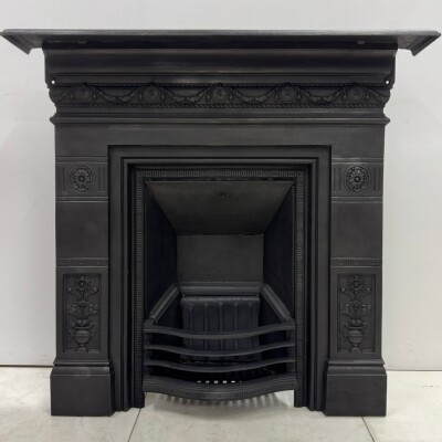 Antique Cast Iron Combination Fireplace