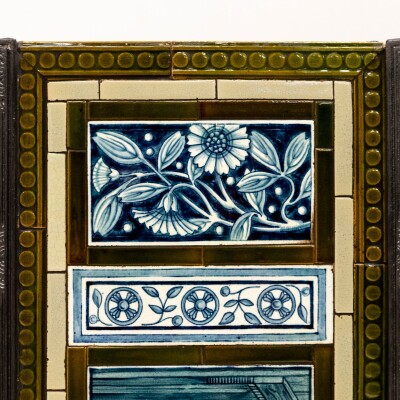 Antique Cast Iron Thomas Jeckyll Insert with William Morris Tiles