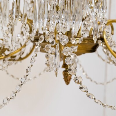 Antique French Crystal Chandelier | 12 Arm