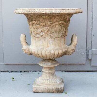 Antique Stoneware Ornate Urn
