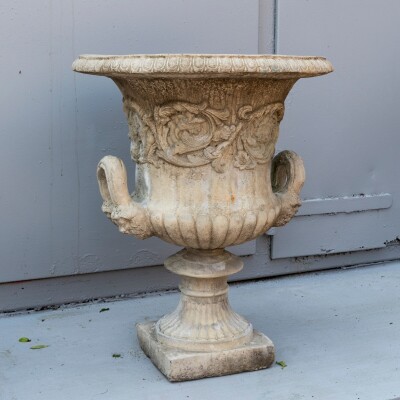 Antique Stoneware Ornate Urn