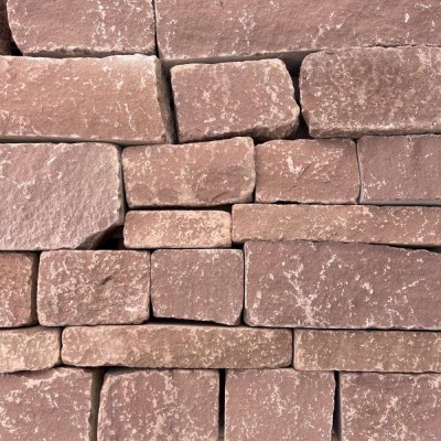 Tumbled Cheshire Red Sandstone Walling in Bulk Bags