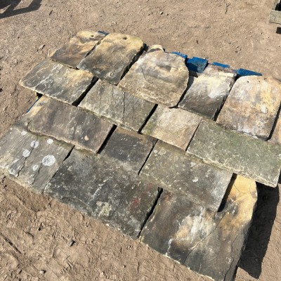 Reclaimed Yorkshire Stone Roof Tiles - Per Ton