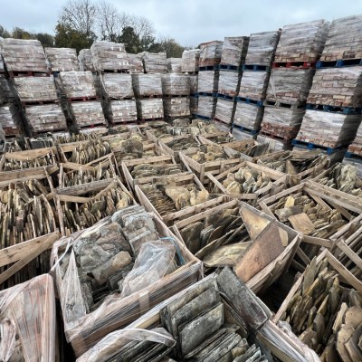 Reclaimed Yorkshire Stone Roof Tiles - Per Ton