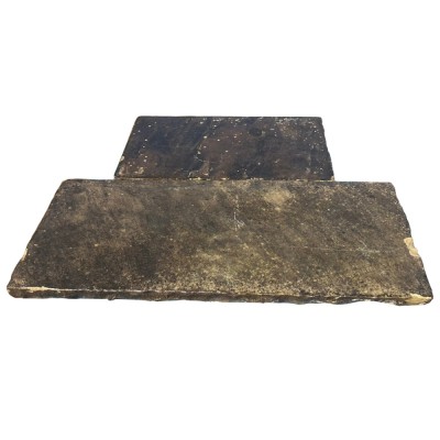 Reclaimed Two Piece Yorkstone Fireplace Hearth