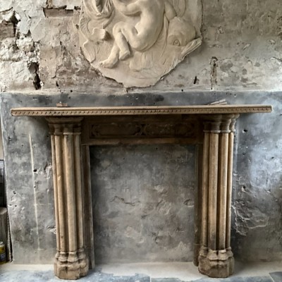 Antique Stone Fireplace