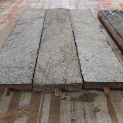 Reclaimed hardwood parquet flooring - Keruing or Iroko