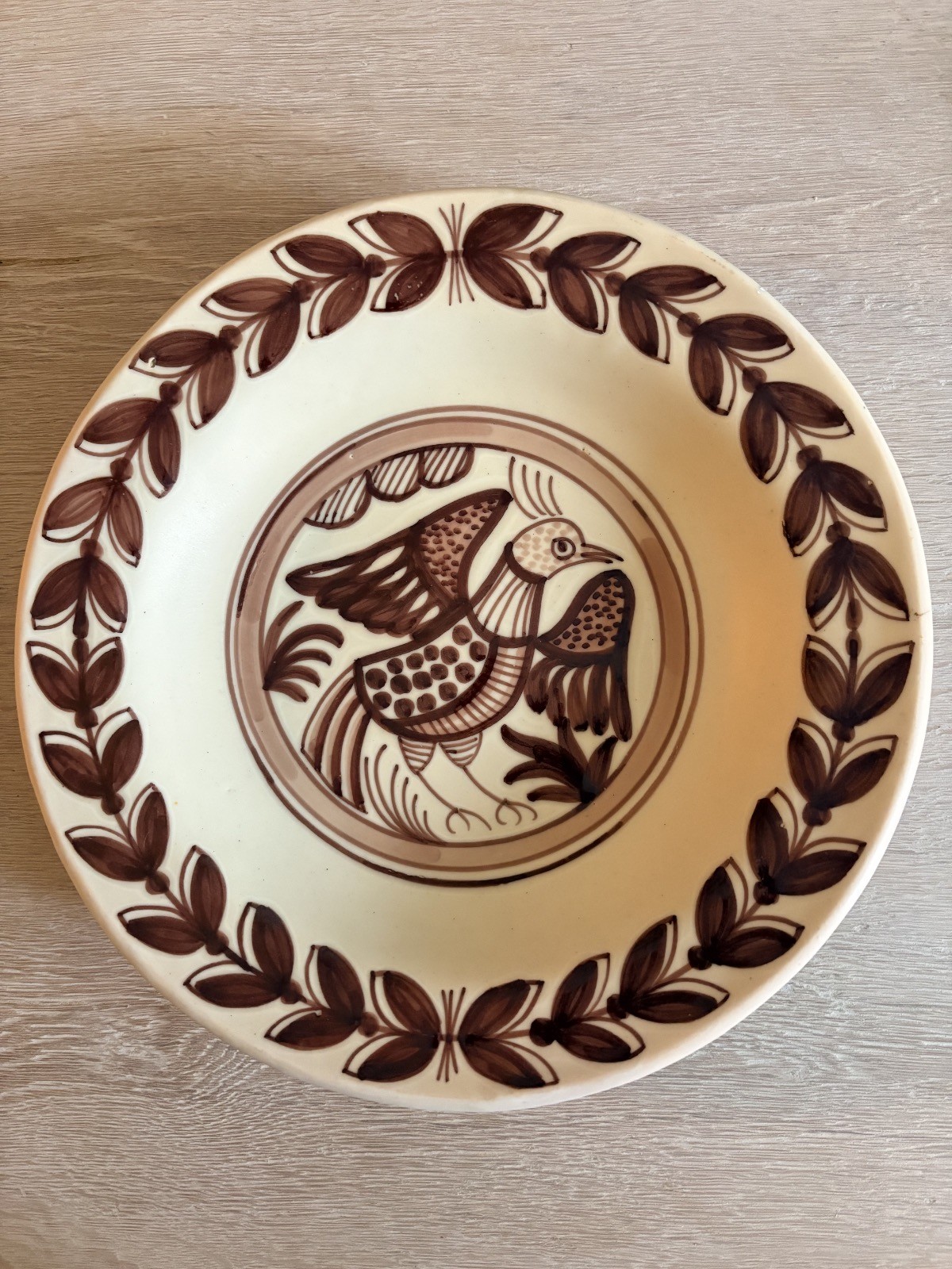 70s Talavera folk art plate