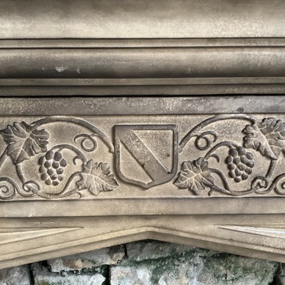 Reclaimed Gothic Revival Stone Fireplace