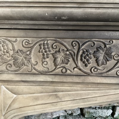 Reclaimed Gothic Revival Stone Fireplace