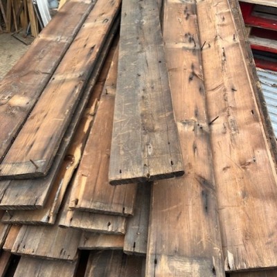 Antique Victorian Pine Floorboards
