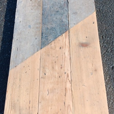 Victorian pine floorboard